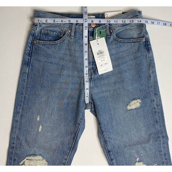 Only Straight Cropped Jeans 26 Juniors' High-Rise Straight-Leg Distressed NEW - Picture 3 of 8